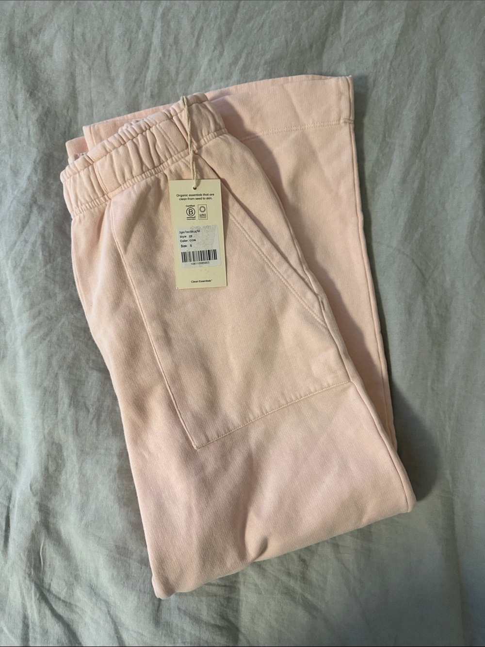 Mate the label organic fleece wide leg pant